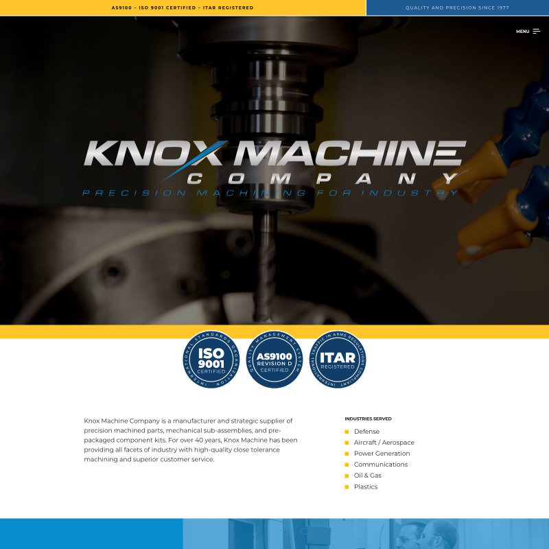 Knox Machine - web design, photography