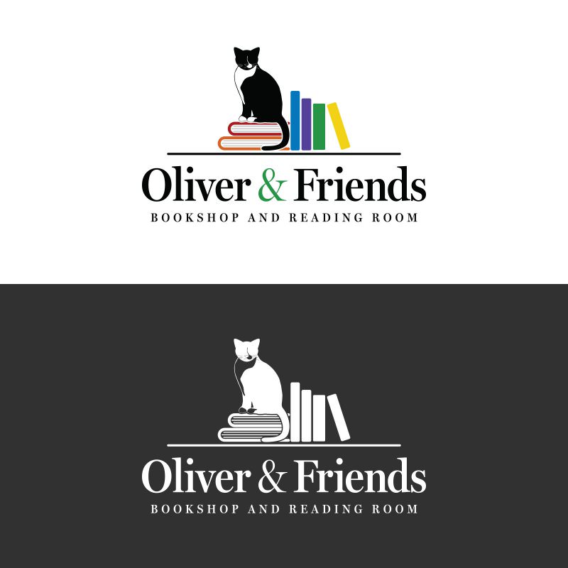 Oliver & Friends Bookshop and Reading Room - logo design