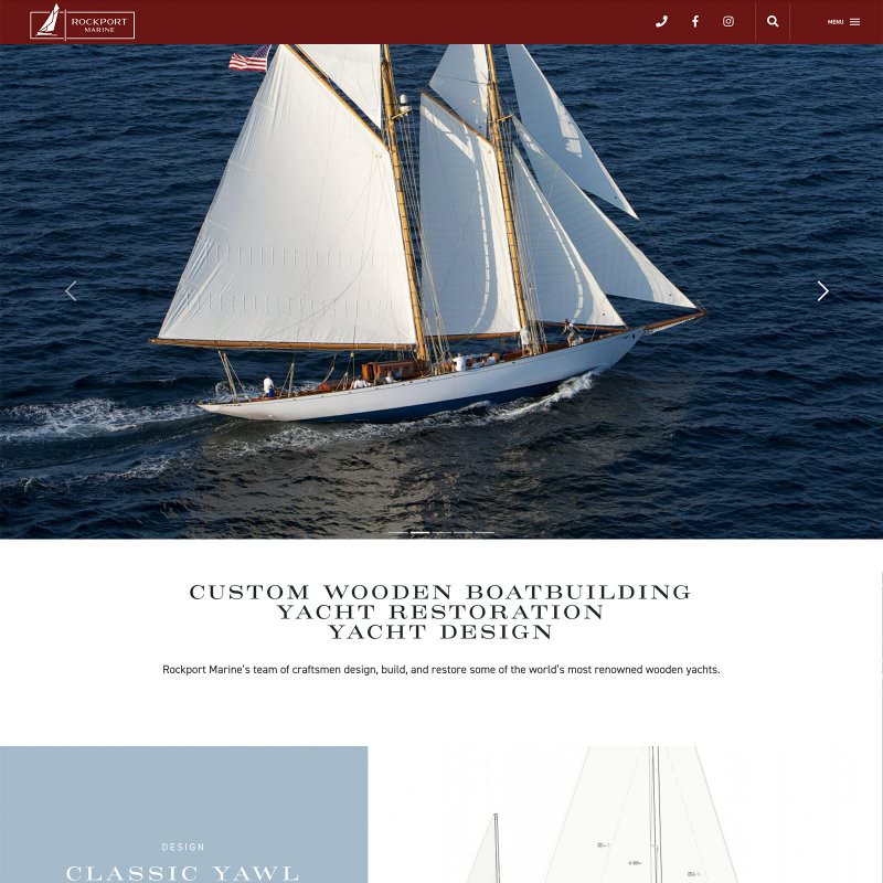 Rockport Marine - web design, wordpress development